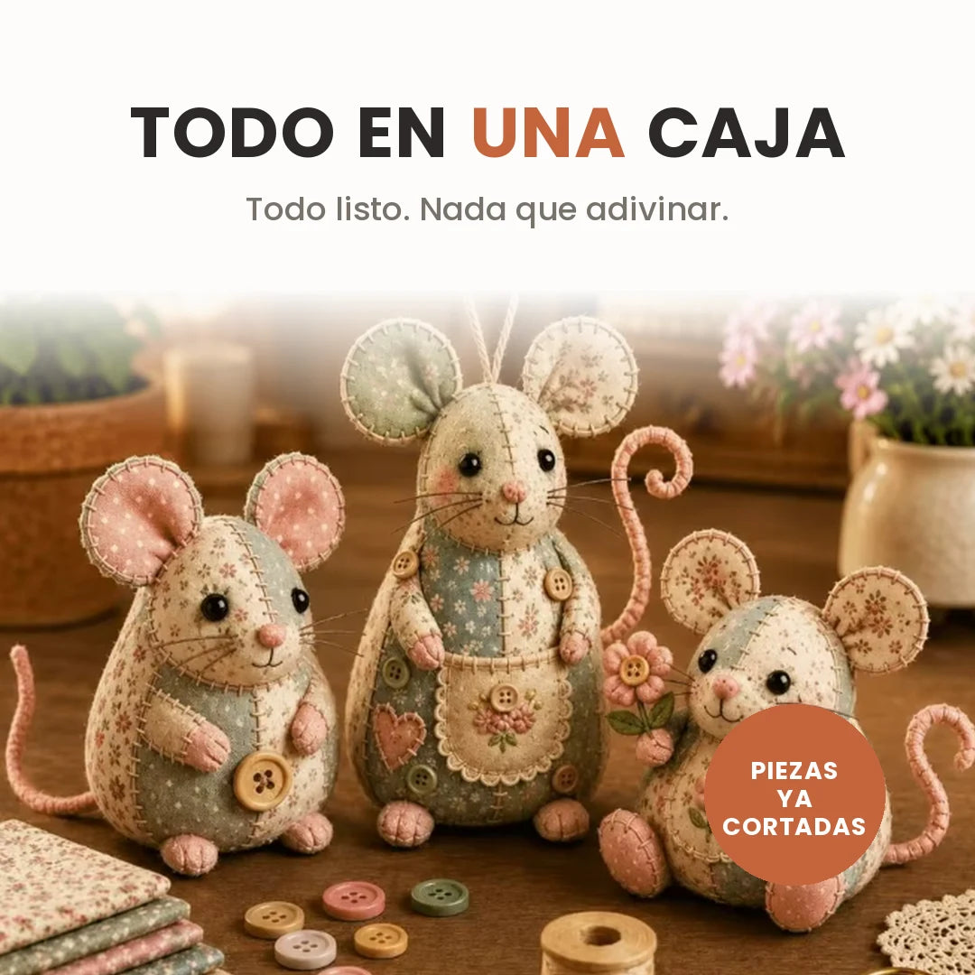 Mouseling DIY mouse sewing kit: pre-cut pieces and everything in one box