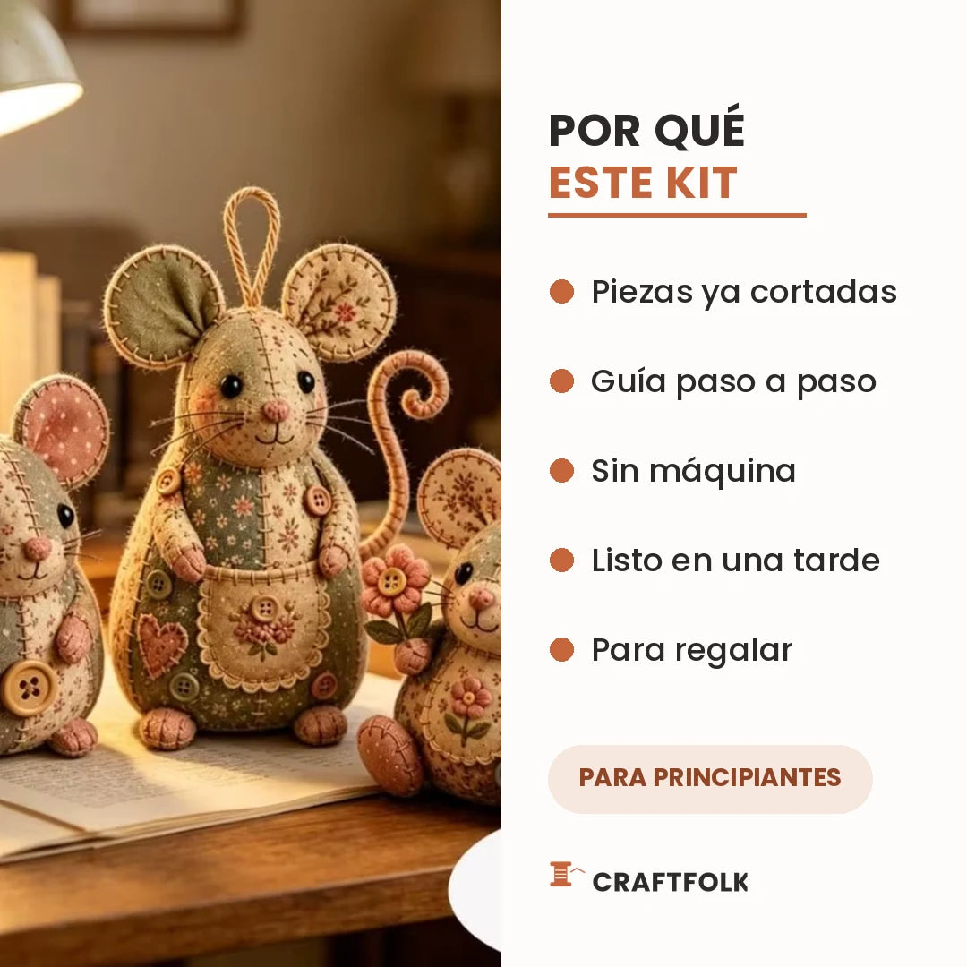 Why this kit: pre-cut pieces, step-by-step guide, no sewing machine, done in one evening