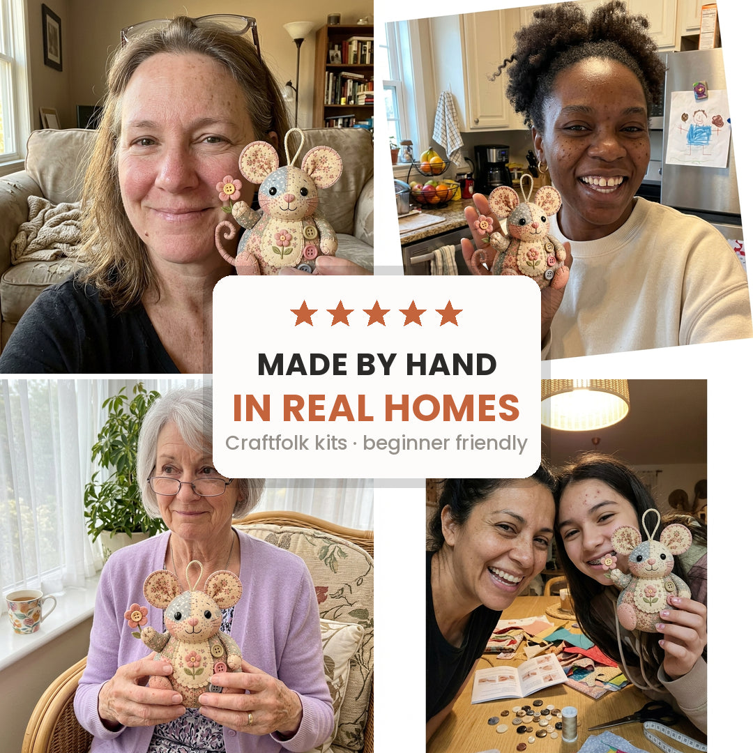Craft Folk mice at home