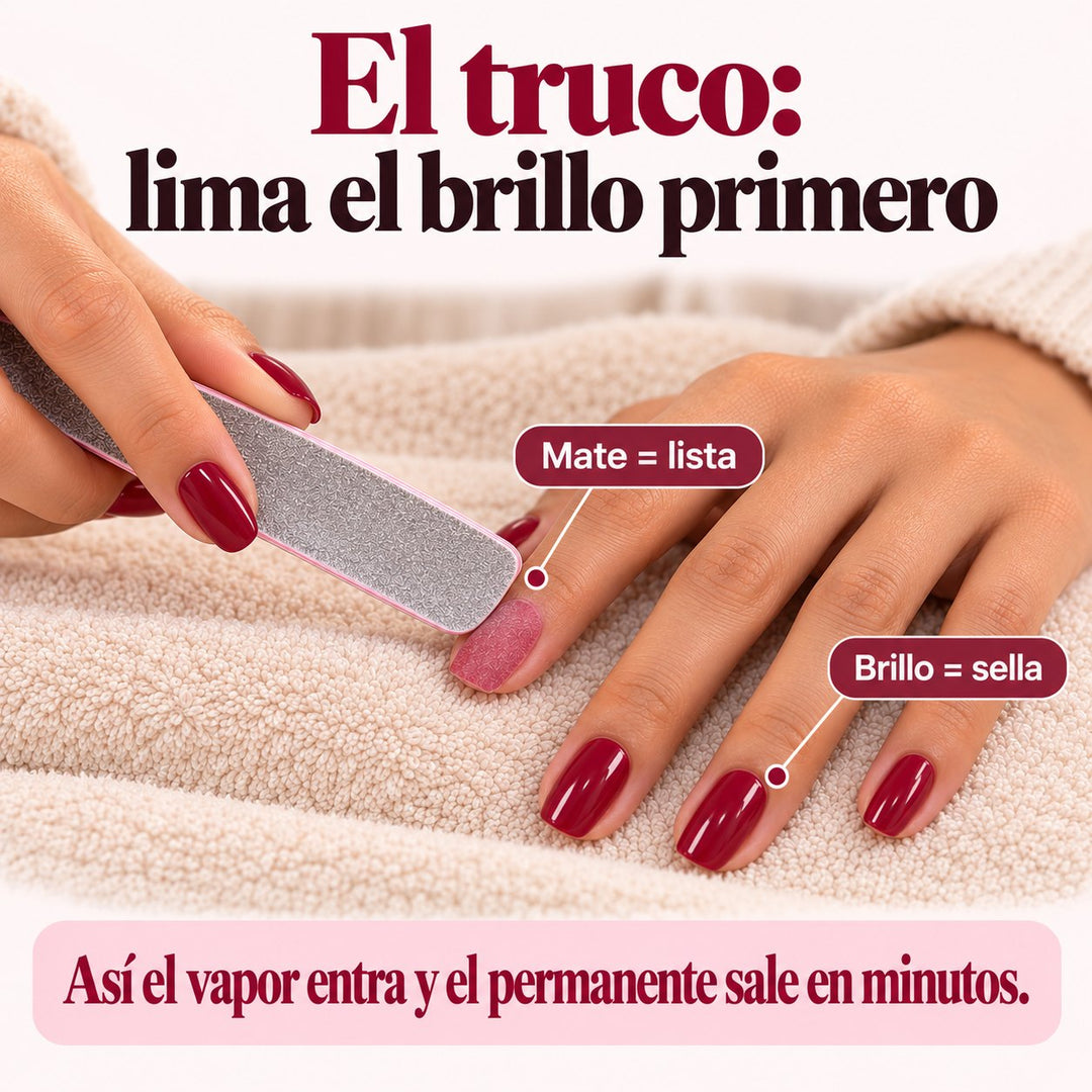 El truco: lima el brillo primero